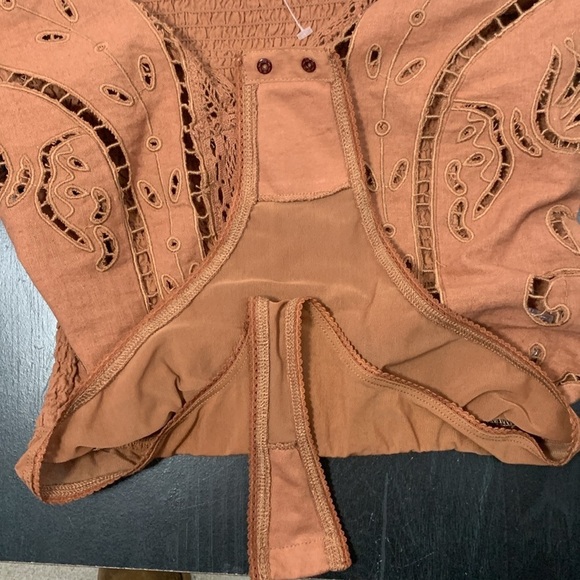 Free People Intimately Regina Brown Eyelet Bodysuit- NWOT - Picture 16 of 17